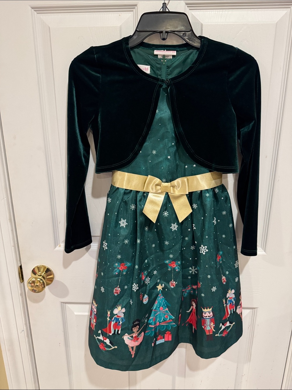 Bonnie Jean Holiday Nutcracker Dress and Cardigan